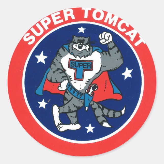 Super Tomcat Classic Round Sticker (Front)