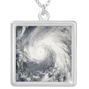 Super Typhoon Megi Silver Plated Necklace