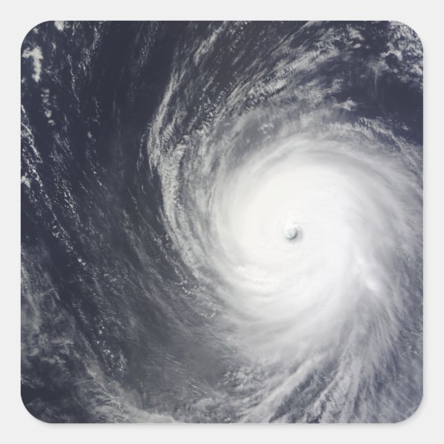 Super Typhoon Melor hovers over the Pacific Oce Square Sticker (Front)