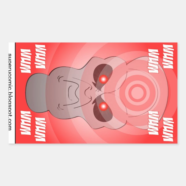 Super U. Alien Ghost Stickers! Rectangular Sticker (Front)