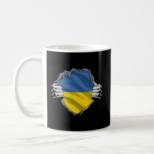 Super Ukrainian Heritage Proud Ukraine Roots Flag Coffee Mug
