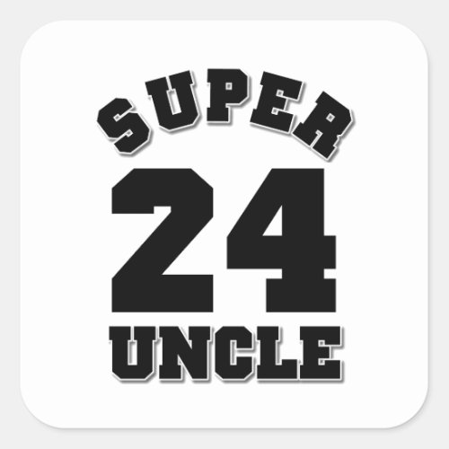 Super Uncle 24 Square Sticker