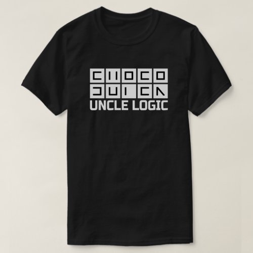 Super uncle logic Black T_Shirt