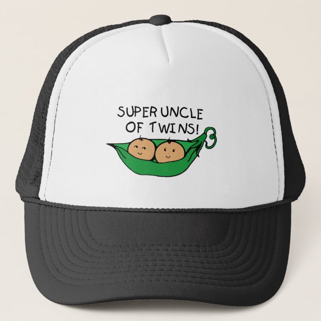 Super Uncle of Twins Pod Trucker Hat (Front)