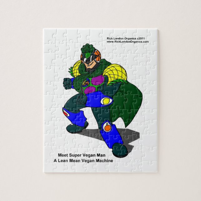 Super Vegan Man (Our Mascot) Jigsaw Puzzle (Vertical)