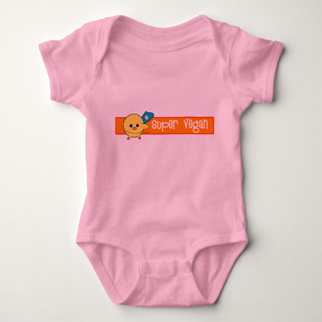 Super Vegan Soy Wonder Baby Baby Bodysuit (Front)