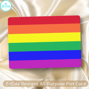 Super Vivid Vibrant Colors LGBT Pride Rainbow Flag Card