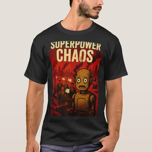 Super Wer Chaos Dystoan Satire War Consequences Gi T-Shirt (Front)