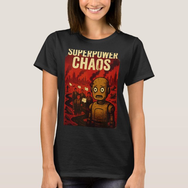 Super Wer Chaos Dystoan Satire War Consequences Gi T-Shirt (Front)