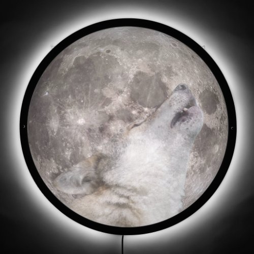Super Wolf Moon LED Sign