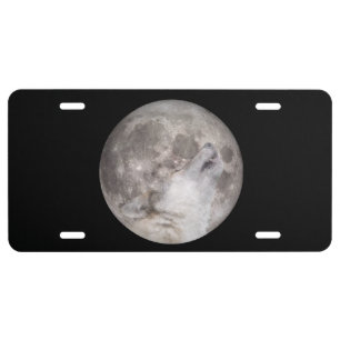 Super Wolf Moon License Plate