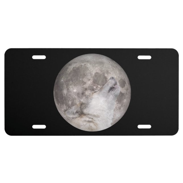 Super Wolf Moon License Plate (Front)