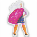 Super Woman Mom Mother Daughter Girl Boss Hero Sticker