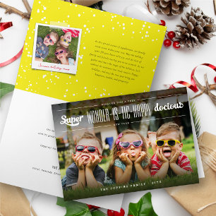 Super Wonder-is-tic Happy-docious New Year Photo Holiday Card