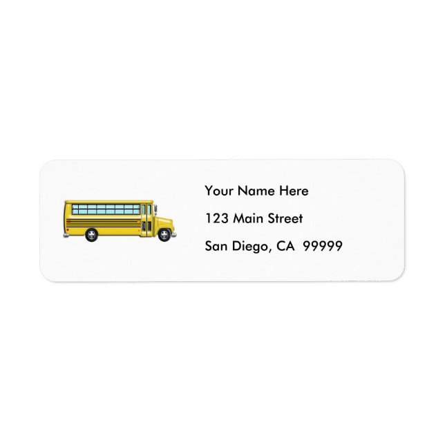 Super Yellow School Bus Label (Front)