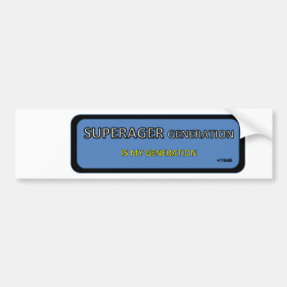 SUPERAGER bumper/window sticker