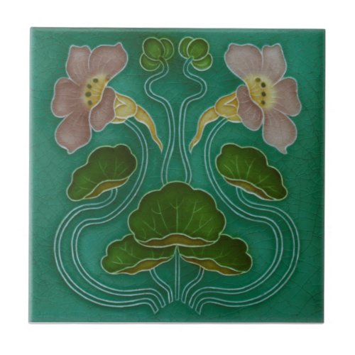 Superb Art Nouveau Gibbons Hinton Ceramic Tile