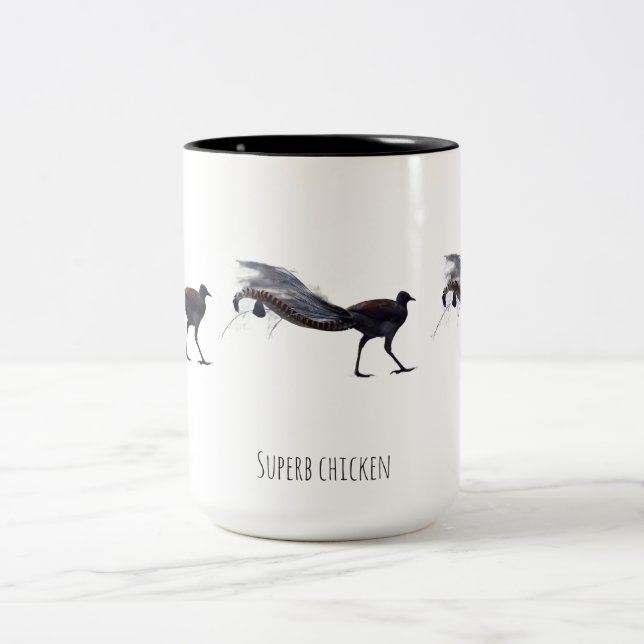 Superb chicken Two-Tone coffee mug (Center)