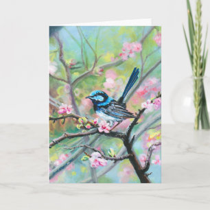 Superb Fairy Wren - Letterpress Thank You Card