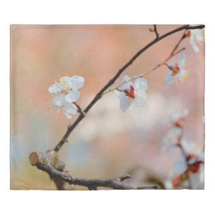 Superb Japanese Apricot Flowers Duvet Cover