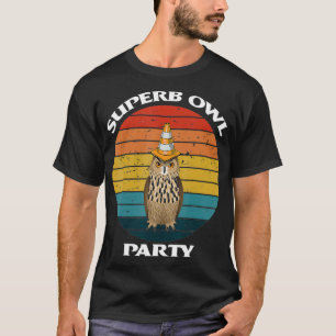 Superb Owl Party Retro Vintage Owl Lover T-Shirt