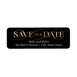 Superb Swirl Save The Date Address Label