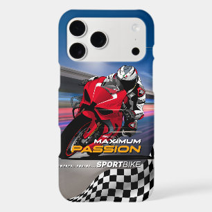 Superbike Racing Maximum Passion Biker Graphic iPhone 17 Pro Max Case