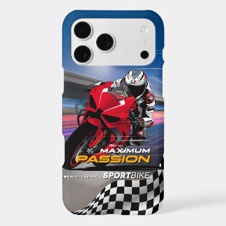 Superbike Racing Maximum Passion Biker Graphic iPhone 17 Pro Max Case