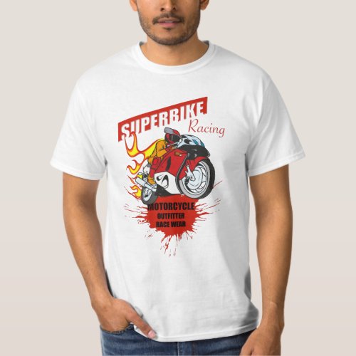 Superbike Racing Motorcycle Outfitter Race Wear T_Shirt