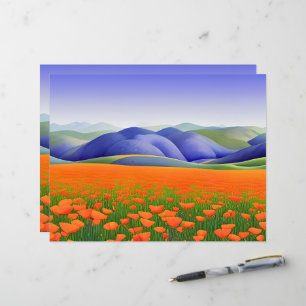 Superblooms Surreal Poppies Scrapbook Paper