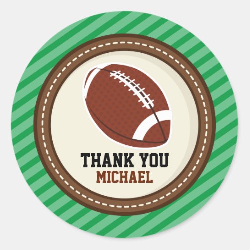 Superbowl Football Rugby Thank You Favor Tags