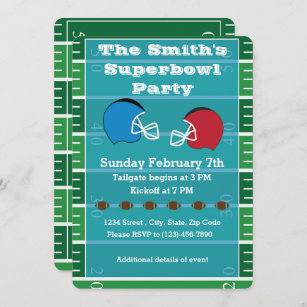 Superbowl Party Ticket Invitations — Party Beautifully