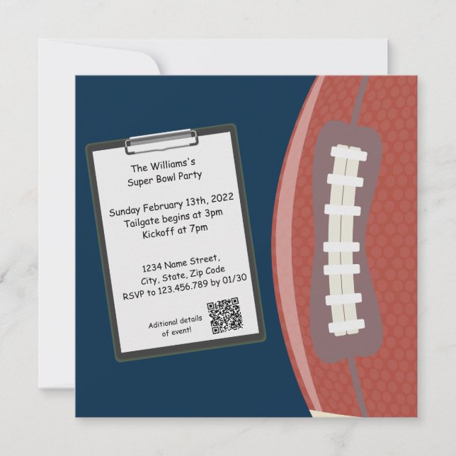 Superbowl Party Invitation (Front)