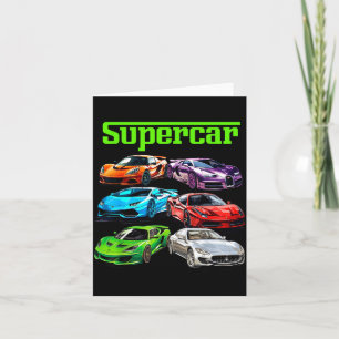 Supercar Cool Car Guy Srts Racing Fan Graphic Men Card