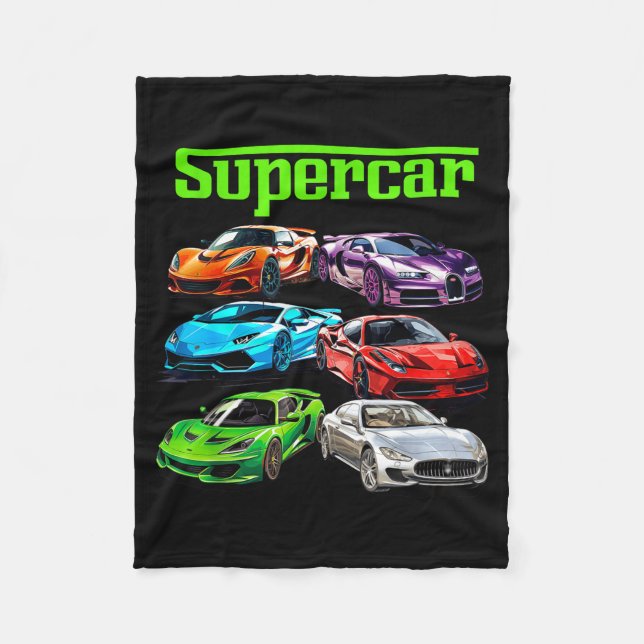 Supercar Cool Car Guy Srts Racing Fan Graphic Men  Fleece Blanket (Front)