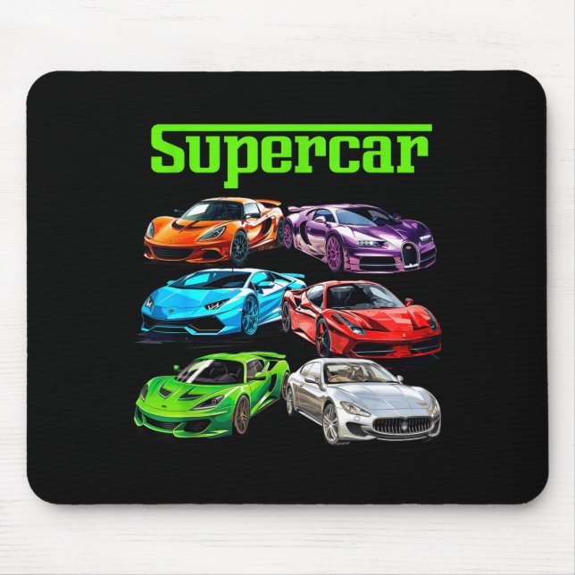 Supercar Cool Car Guy Srts Racing Fan Graphic Men  Mouse Pad (Front)