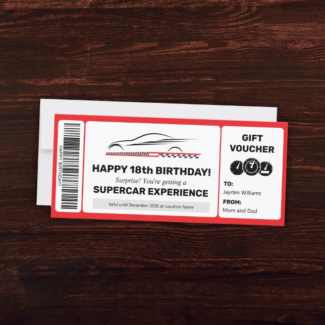 Supercar Experience Voucher Editable Template (Supercar Experience Voucher Editable Template
)