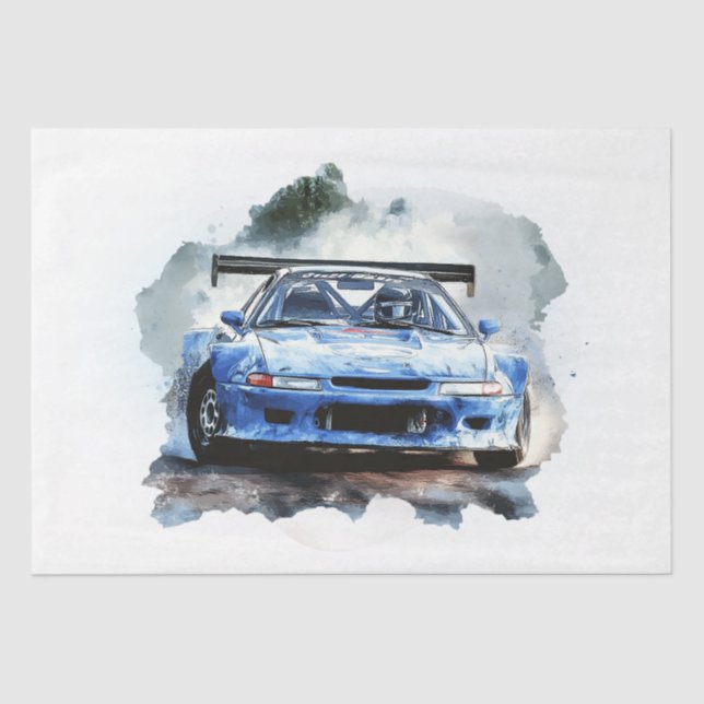 Supercar Racing Car Decoupage Tissue Paper (Front)