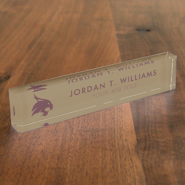 Supercat Mark Desk Name Plate (Side)