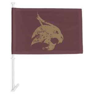 Supercat Mark Distressed Car Flag