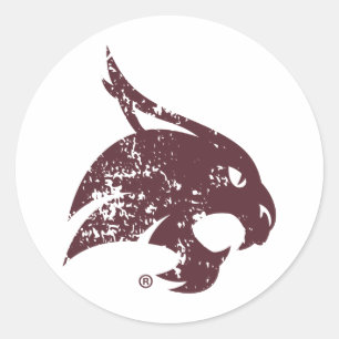 Supercat Mark Distressed Classic Round Sticker