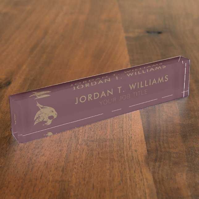 Supercat Mark Distressed Desk Name Plate (Side)