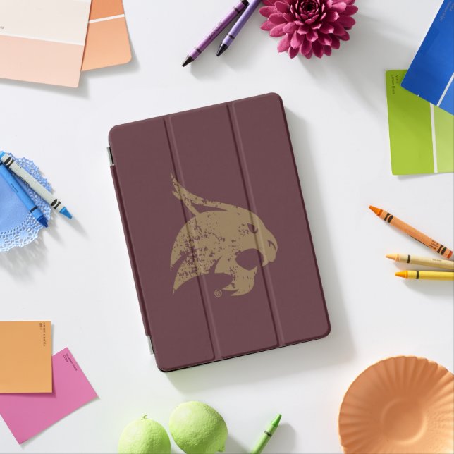 Supercat Mark Distressed iPad Pro Cover (Desk)