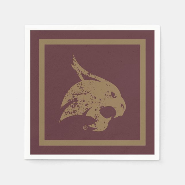 Supercat Mark Distressed Napkins (Front)