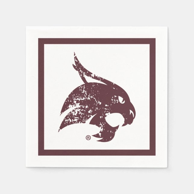 Supercat Mark Distressed Napkins (Front)