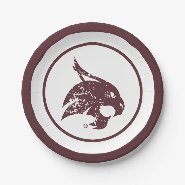 Supercat Mark Distressed Paper Plates (Front)