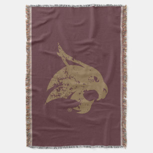 Supercat Mark Distressed Throw Blanket
