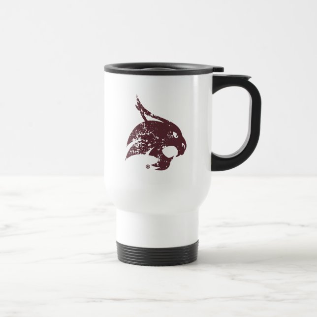 Supercat Mark Distressed Travel Mug (Right)
