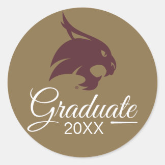 Supercat Mark | Graduation Classic Round Sticker