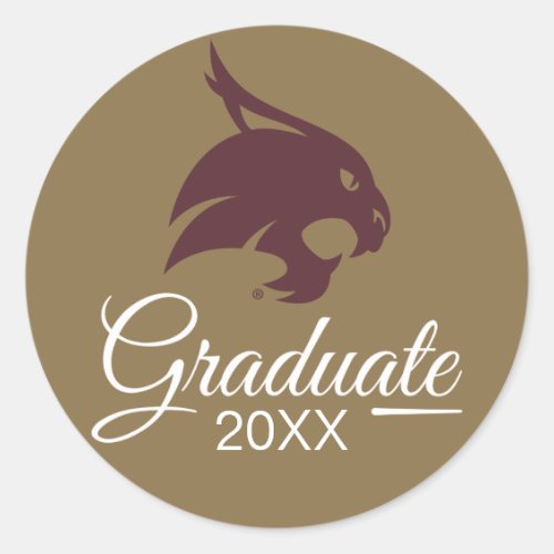 Supercat Mark | Graduation Classic Round Sticker